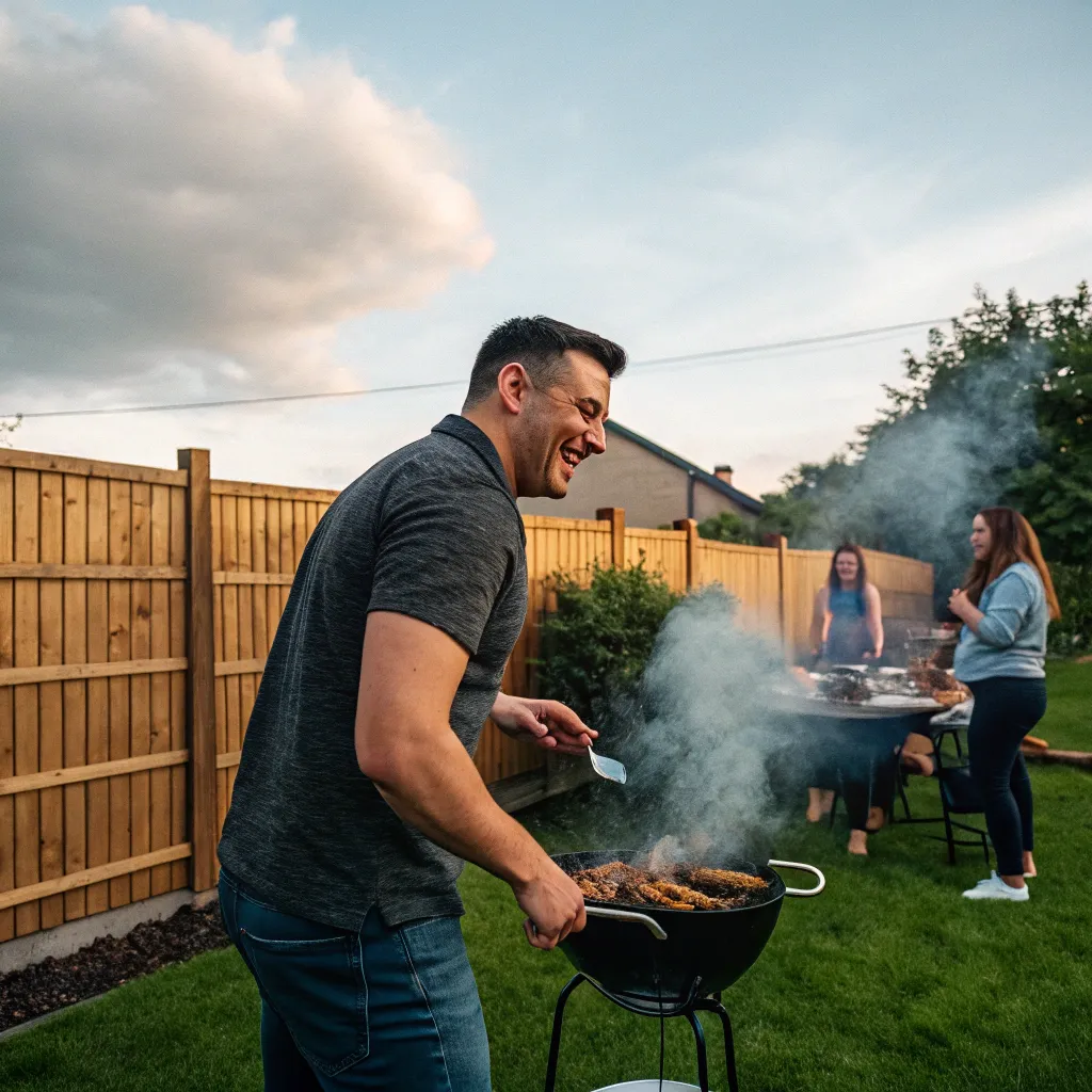 John enjoying the BBQ session